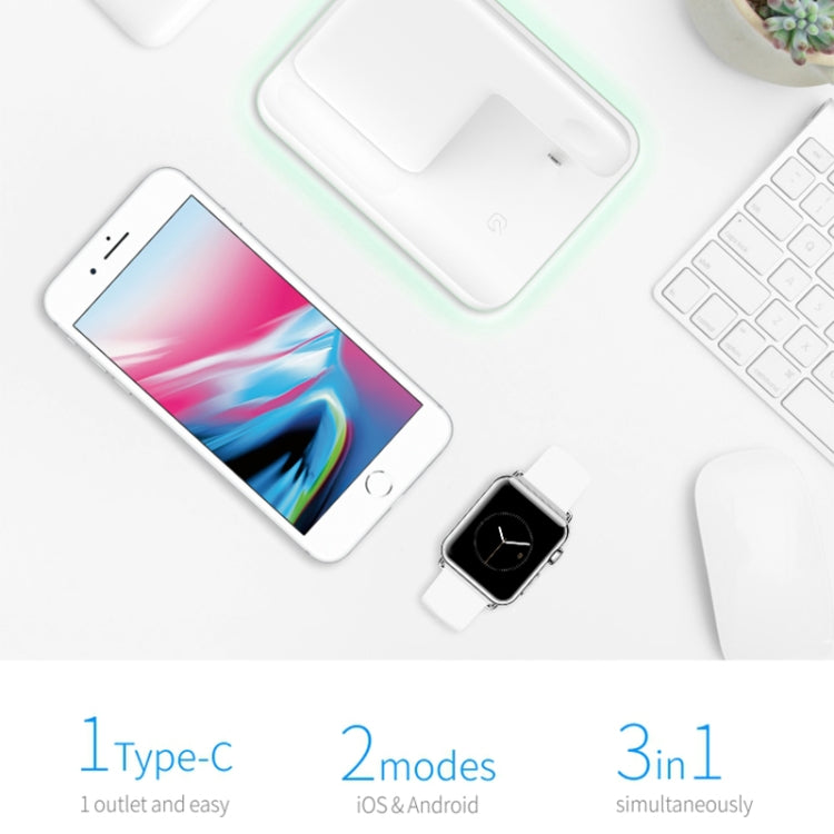 Z5 QI vertikales magnetisches kabelloses Ladegerät für Mobiltelefone, Apple Watches und AirPods / Xiaomi Redmi AirDots, mit Touch-Ringlicht, Z5