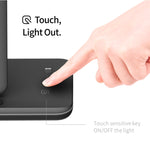 Z5 QI vertikales magnetisches kabelloses Ladegerät für Mobiltelefone, Apple Watches und AirPods / Xiaomi Redmi AirDots, mit Touch-Ringlicht, Z5