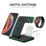 Z5 QI vertikales magnetisches kabelloses Ladegerät für Mobiltelefone, Apple Watches und AirPods / Xiaomi Redmi AirDots, mit Touch-Ringlicht, Z5