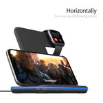 Z5 QI vertikales magnetisches kabelloses Ladegerät für Mobiltelefone, Apple Watches und AirPods / Xiaomi Redmi AirDots, mit Touch-Ringlicht, Z5