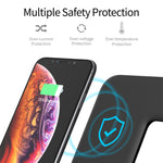 Z5 QI vertikales magnetisches kabelloses Ladegerät für Mobiltelefone, Apple Watches und AirPods / Xiaomi Redmi AirDots, mit Touch-Ringlicht, Z5
