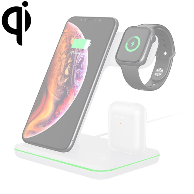 Z5 QI vertikales magnetisches kabelloses Ladegerät für Mobiltelefone, Apple Watches und AirPods / Xiaomi Redmi AirDots, mit Touch-Ringlicht, Z5