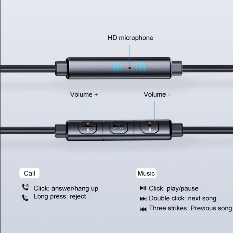 awei L2 3,5mm Stecker In-Ear kabelgebundene Stereo-Ohrhörer mit Mikrofon
