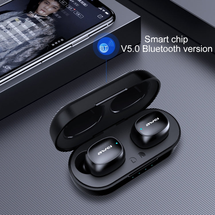 awei T13 TWS Bluetooth V5.0 True Wireless Sport-Headset mit Ladeetui