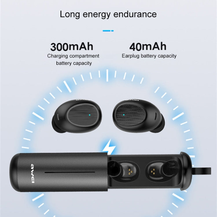 awei T55 TWS Bluetooth V5.0 Ture Wireless Sport-Headset mit tragbarem Ladecase