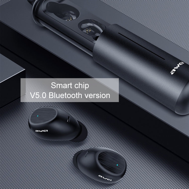 awei T55 TWS Bluetooth V5.0 Ture Wireless Sport-Headset mit tragbarem Ladecase