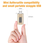 Richwell 3 in 1 128G Typ-C + 8-Pin + USB 3.0 Metall Push-Pull Flash-Laufwerk mit OTG-Funktion