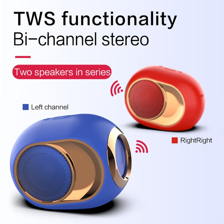 X6 TWS 5W Outdoor wasserdichter kabelloser Bass-Bluetooth-Lautsprecher, unterstützt Freisprechfunktion / USB / AUX / TF-Karte
