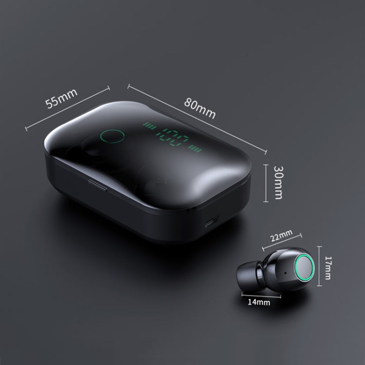 M7 TWS V5.0 Binaurales kabelloses Stereo-Bluetooth-Headset mit Ladeetui und Digitalanzeige
