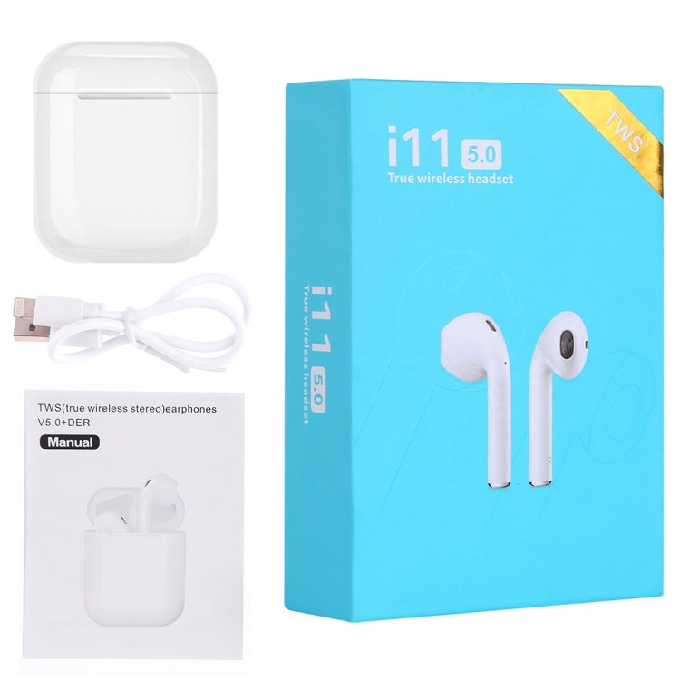 i11 TWS Upgrade-Version Bluetooth V5.0 Touch-Steuerung kabellose Stereo-Ohrhörer mit magnetischer Ladestation, kompatibel mit iOS & Android, i11