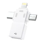USB 2.0 zu 8-Pin + USB-C / Typ-C + Micro USB OTG Adapter