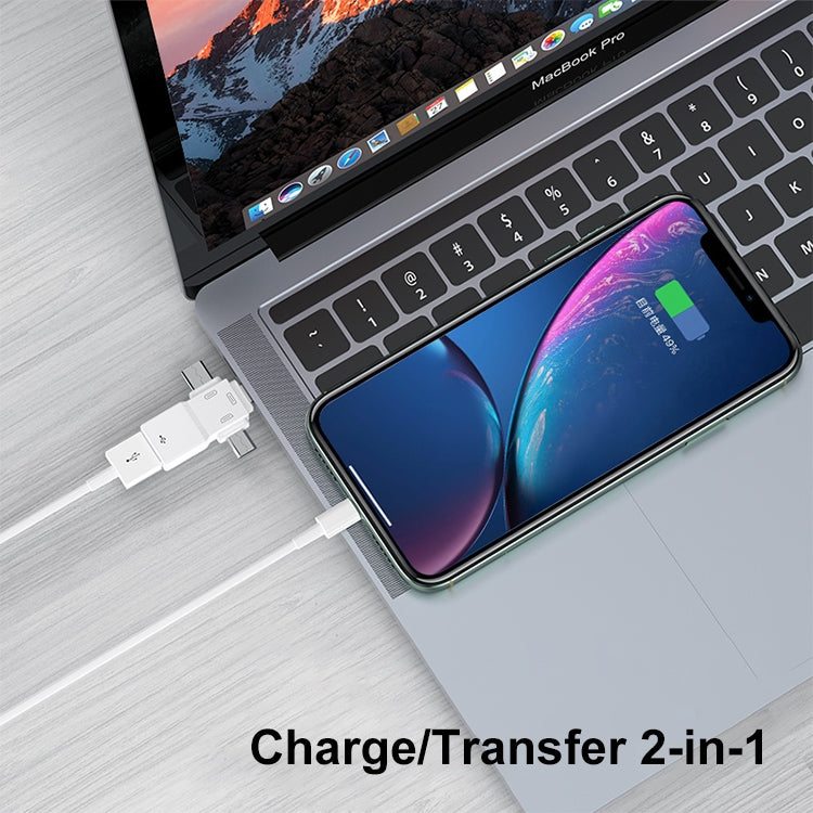 USB 2.0 zu 8-Pin + USB-C / Typ-C + Micro USB OTG Adapter