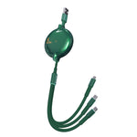 WK WDC-124 3A 3 in 1 8 Pin + Typ-C / USB-C + Micro USB Bona Serie Teleskopisches Lade-Datenkabel, Länge: 1,5m