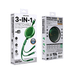 WK WDC-124 3A 3 in 1 8 Pin + Typ-C / USB-C + Micro USB Bona Serie Teleskopisches Lade-Datenkabel, Länge: 1,5m
