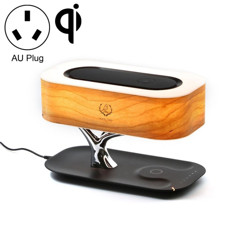 Bluetooth-Lautsprecher-Tischleuchte mit Baumlicht, kabellose Ladefunktion für Telefone, AU-Stecker