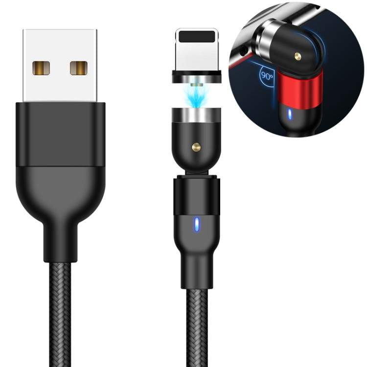 1m 2A Ausgang USB auf 8 Pin Nylon geflochten drehbar magnetisch Ladekabel, 1m 8 Pin