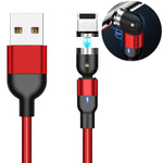 1m 2A Ausgang USB auf 8 Pin Nylon geflochten drehbar magnetisch Ladekabel, 1m 8 Pin