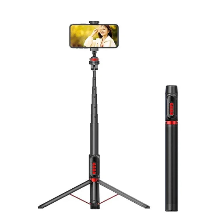 Bluetooth-Selfie-Stick aus Aluminiumlegierung mit Bodenstativhalterung, Höhe: 1,5 m