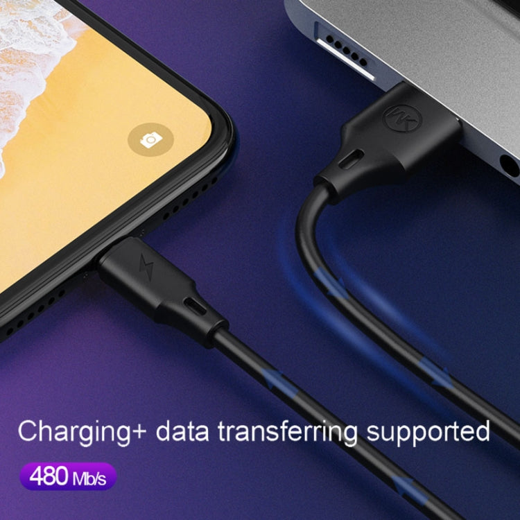 WK WDC-092 3m 2,4A Max Ausgang Volle Geschwindigkeit Pro Serie USB zu 8 Pin Daten-Sync-Ladekabel, 3m 8 Pin
