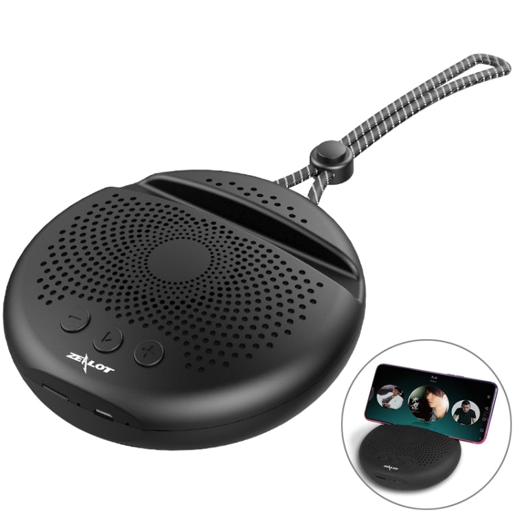 ZEALOT S24 Tragbarer Stereo-Bluetooth-Lautsprecher mit Trageband und mobilem Kartensteckplatzhalter, unterstützt Freisprechen und TF-Karte, S24