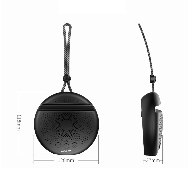 ZEALOT S24 Tragbarer Stereo-Bluetooth-Lautsprecher mit Trageband und mobilem Kartensteckplatzhalter, unterstützt Freisprechen und TF-Karte, S24