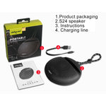 ZEALOT S24 Tragbarer Stereo-Bluetooth-Lautsprecher mit Trageband und mobilem Kartensteckplatzhalter, unterstützt Freisprechen und TF-Karte, S24
