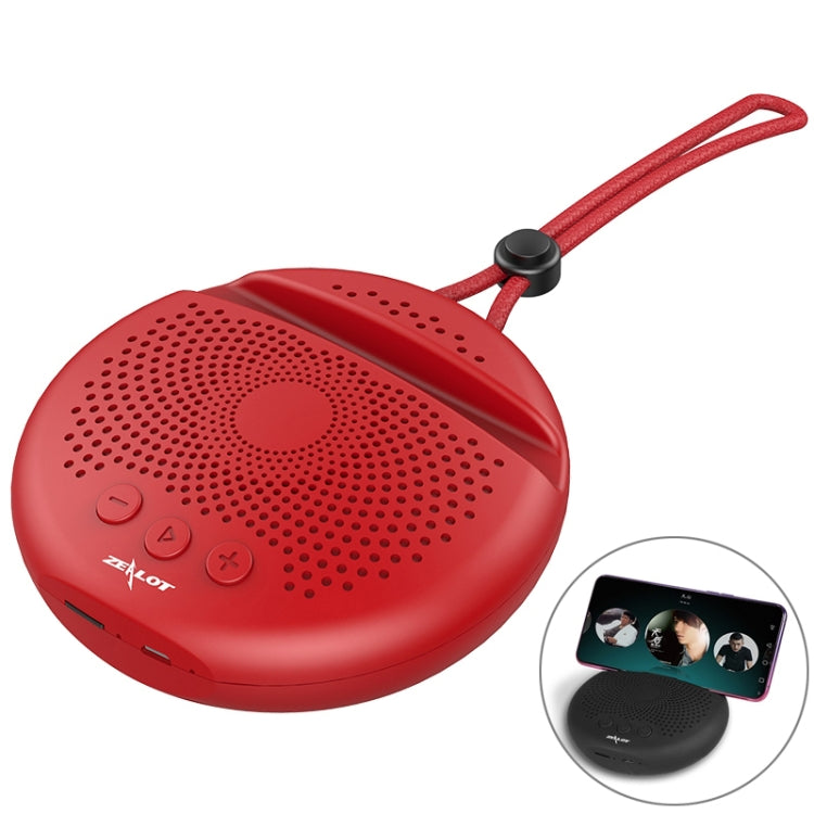 ZEALOT S24 Tragbarer Stereo-Bluetooth-Lautsprecher mit Trageband und mobilem Kartensteckplatzhalter, unterstützt Freisprechen und TF-Karte, S24