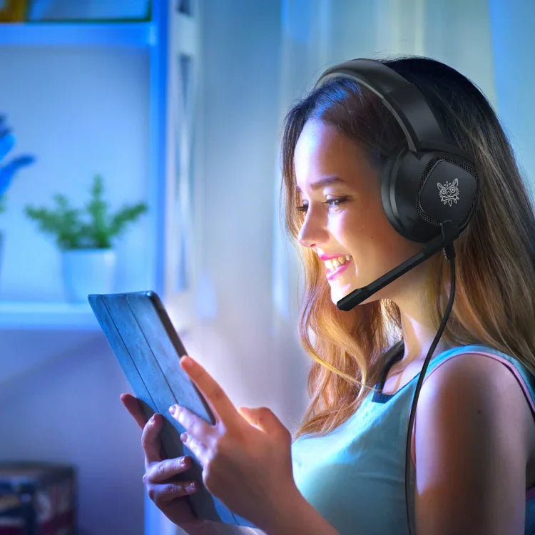 ONIKUMA K19 Gaming-Kopfhörer mit verstellbarem Mikrofon und einzelnem Stecker