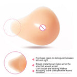 AS8 Spiral Shape Postoperative Rehabilitation Fake Breasts Silicone Breast Pad Nipple Cover 500g/Right, 500g/Right