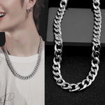 Europa und Amerika Mode Legierung Kette Hip Hop Einfache Lange Halskette, Breite: 12mm, Länge: 80cm