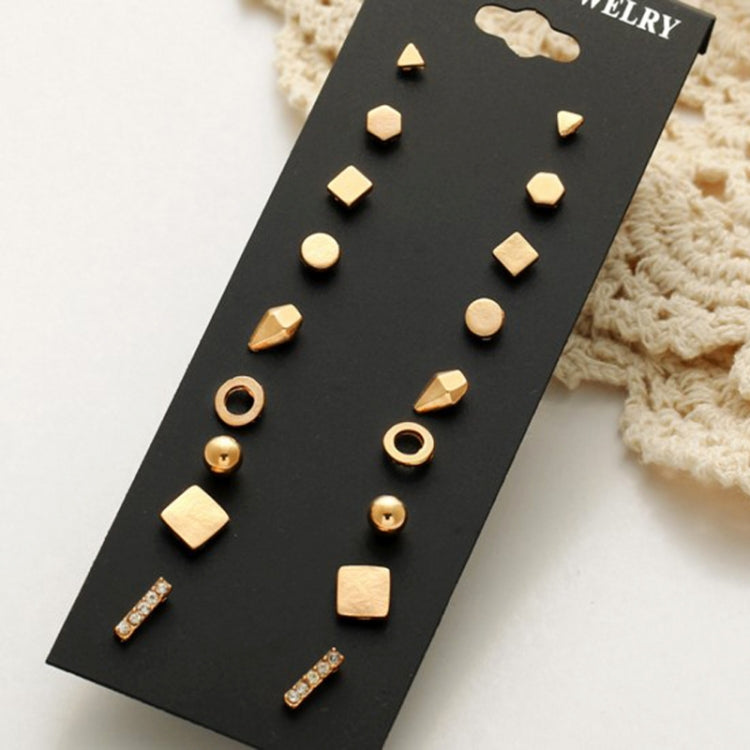 9 Paar Sets sortiert Mehrere Ohrstecker Schmuckset mit Karte für Damen und Mädchen, Gold, Silber