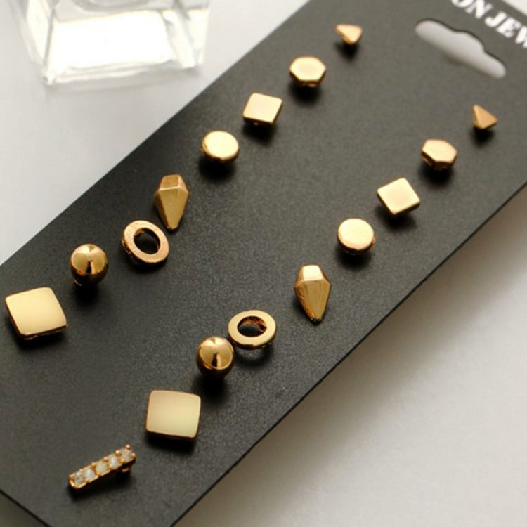 9 Paar Sets sortiert Mehrere Ohrstecker Schmuckset mit Karte für Damen und Mädchen, Gold, Silber