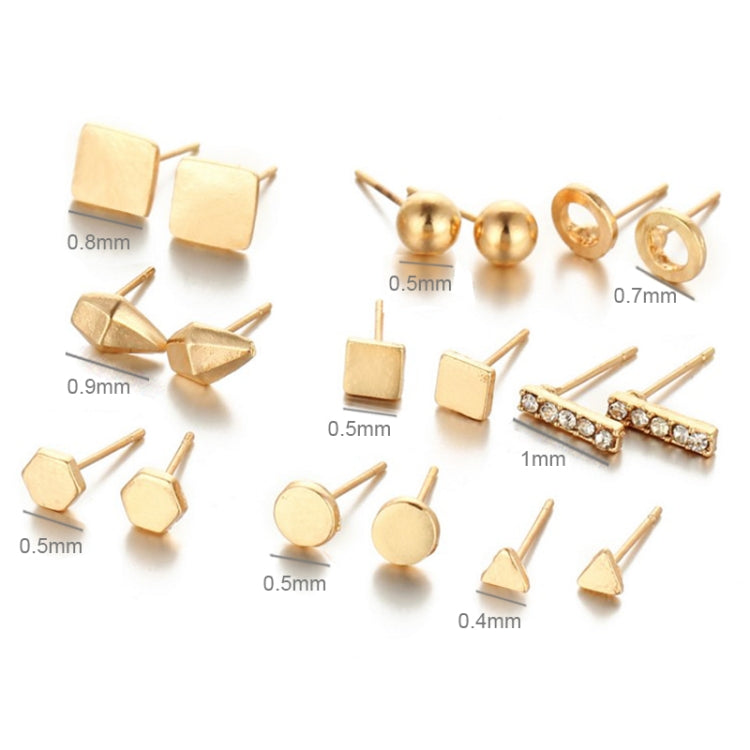9 Paar Sets sortiert Mehrere Ohrstecker Schmuckset mit Karte für Damen und Mädchen, Gold, Silber