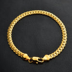 Trendiges Modeschmuckstück: Schlichtes Armband aus 18-karätigem Gelbgold (Gold)