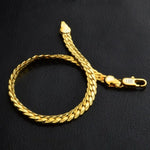 Trendiges Modeschmuckstück: Schlichtes Armband aus 18-karätigem Gelbgold (Gold)