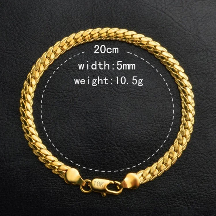 Trendiges Modeschmuckstück: Schlichtes Armband aus 18-karätigem Gelbgold (Gold)