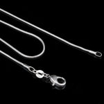 1MM Persönlichkeit Mode versilberte Schlangenknochenkette (Silberlänge: 34 Zoll), Länge: 34 Zoll
