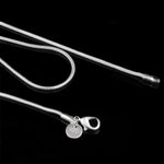 2MM Persönlichkeits-Mode versilberte Schlangenkette (Silberlänge: 20 Zoll), Länge: 20 Zoll