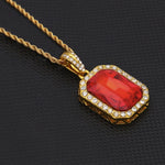 Hip Hop Mini Strass Bunt Anhänger Kordelkette Goldkette Halskette für Herren, JEWE0309AA, JEWE0309AB, JEWE0309AC, JEWE0309AD