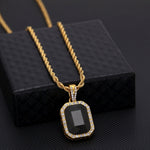 Hip Hop Mini Strass Bunt Anhänger Kordelkette Goldkette Halskette für Herren, JEWE0309AA, JEWE0309AB, JEWE0309AC, JEWE0309AD
