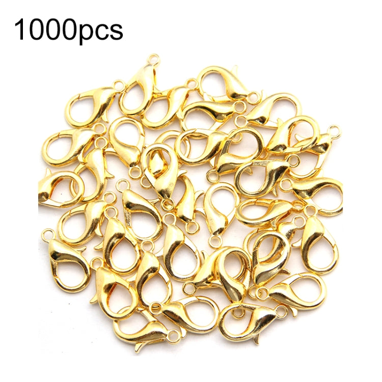 1000 Stück 12mm DIY Schmuckzubehör Hochwertige Legierung Hummerverschluss, 1000 Stück