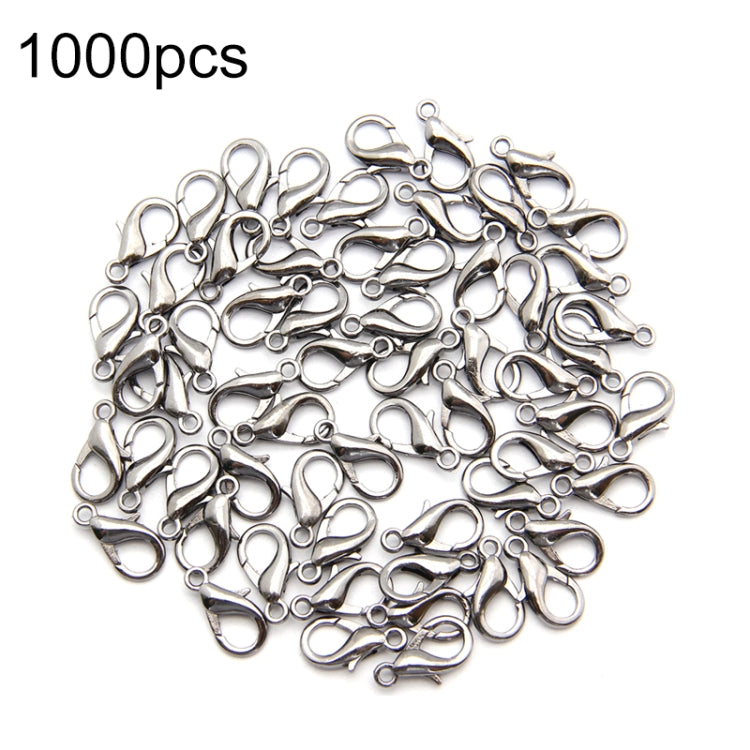 1000 Stück 12mm DIY Schmuckzubehör Hochwertige Legierung Hummerverschluss, 1000 Stück