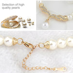 3-in-1 Brautschmuck-Set: Klassisches Perlenohrring-Halsketten-Set