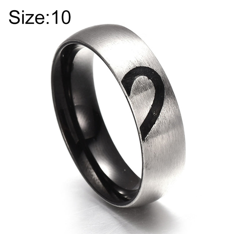 Modischer Strass-Liebesherz-Verbindungsring für Paare Feiner Titanstahlring für Männer und Frauen (Silber ohne Diamant, US-Größe: 10), Silber ohne Diamant, US-Größe: 10