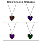 2 Stück MN4008 Herz Foto-Box Anhänger Temperaturempfindliche Verfärbungs-Halskette Schmuck