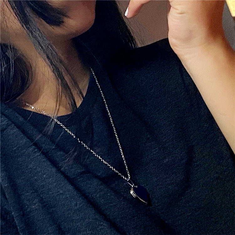 2 Stück MN4008 Herz Foto-Box Anhänger Temperaturempfindliche Verfärbungs-Halskette Schmuck