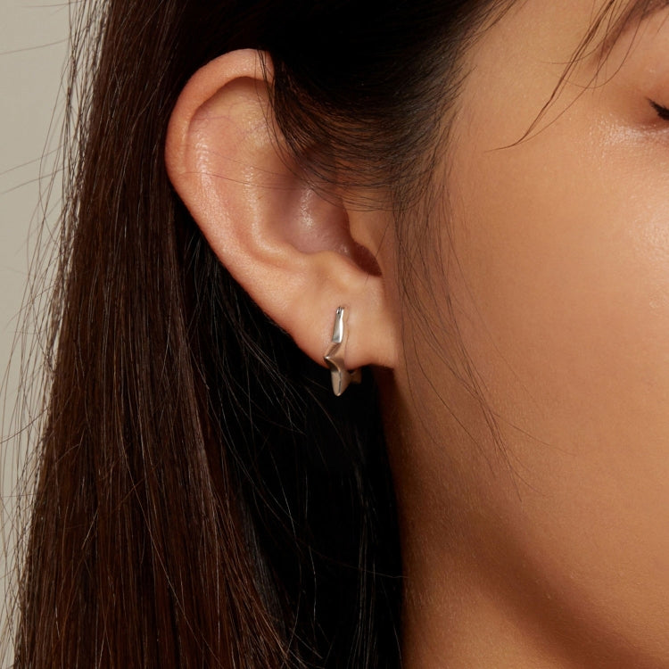 SCE1615 Sterlingsilber S925 Schlichte Vielseitige Stern-Ohrringe, SCE1615