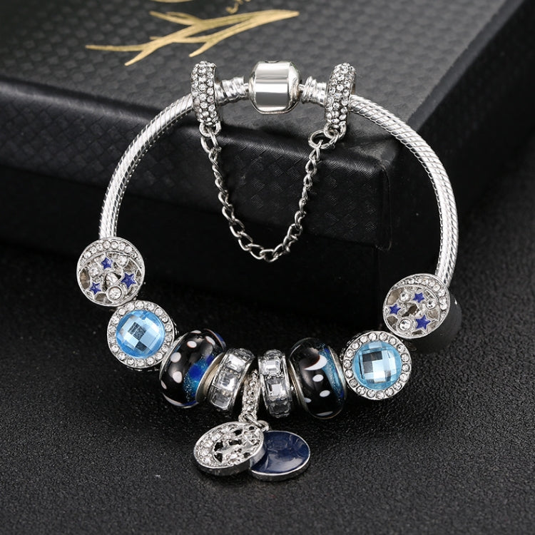20cm Modische Ethno-Stil Boho Himmelblau Stern Mond Perlenarmbänder, 20cm