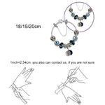 20cm Modische Ethno-Stil Boho Himmelblau Stern Mond Perlenarmbänder, 20cm