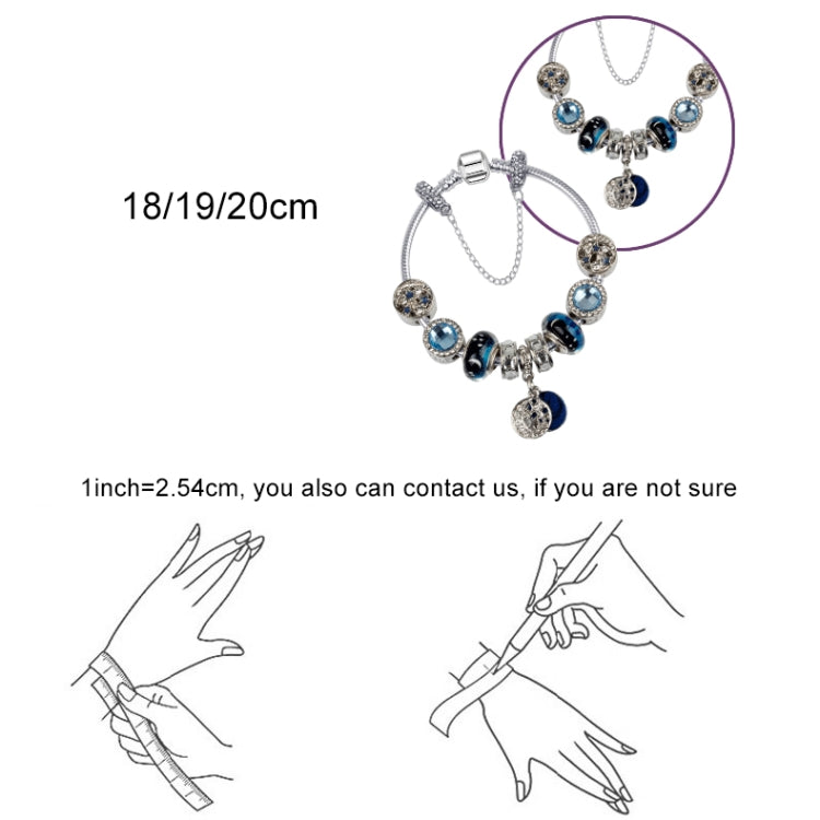20cm Modische Ethno-Stil Boho Himmelblau Stern Mond Perlenarmbänder, 20cm